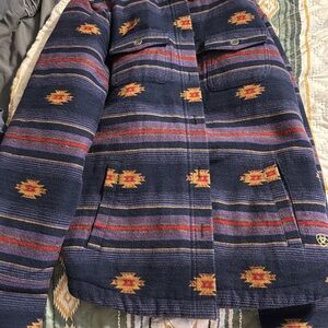 Ariat Navy Southwestern Patterned Jacket